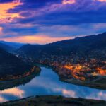 Night Panoramic View Of Mtskheta City From Jvari Monastery Georgia Country 150x150