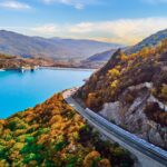 Scenic View Of Zhinvali Reservoir Ananuri Lake With Turquoise Water In Georgia Country 150x150