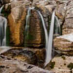 Several Waterfalls Flowing Down High Rock Martvili Canyon 150x150